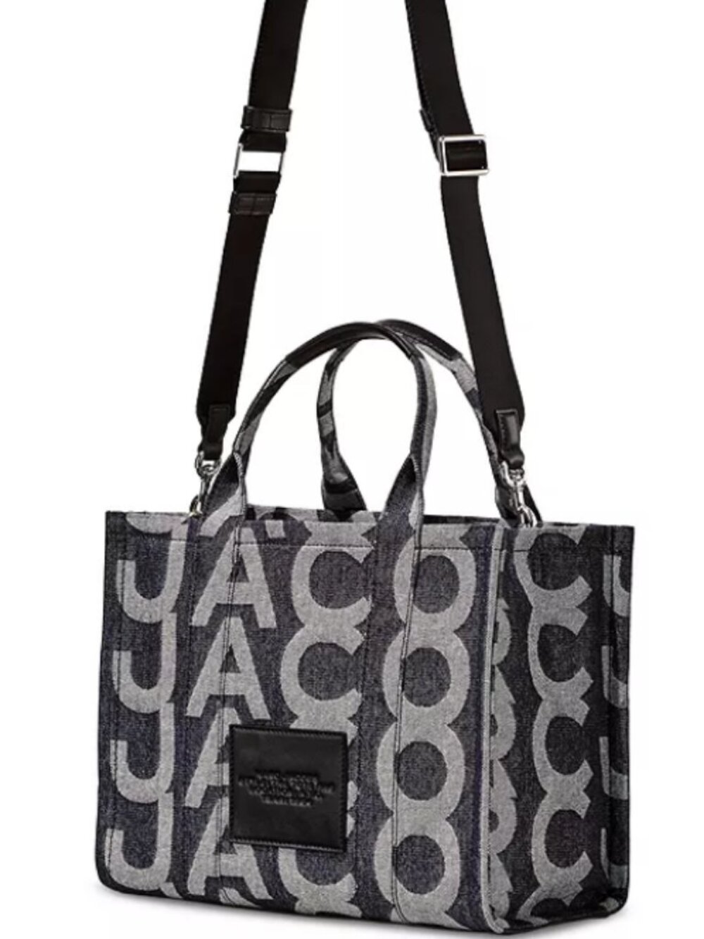 Marc Jacobs The Monogram Medium Denim Tote Handbag Crossbody